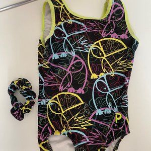 Plum Practicewear Leotard with matching scrunchy